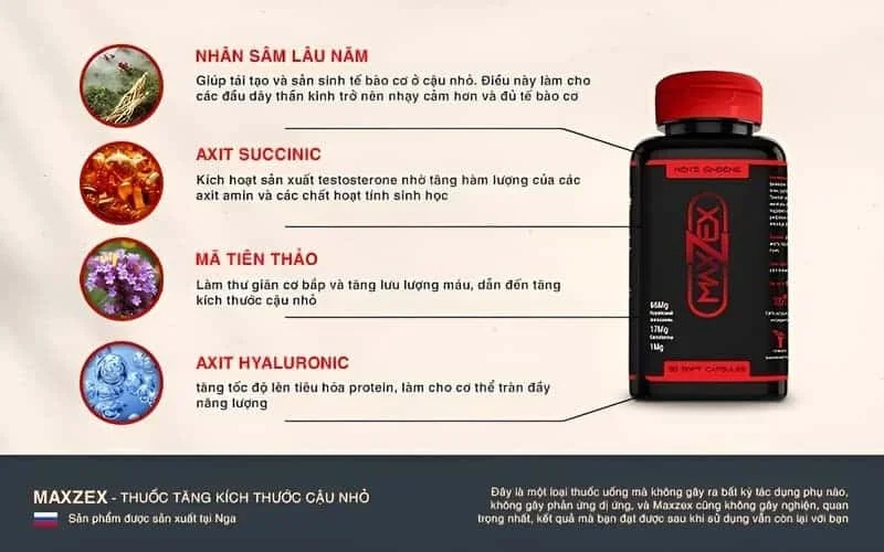 Thuốc tăng kích cỡ cậu nhỏ
