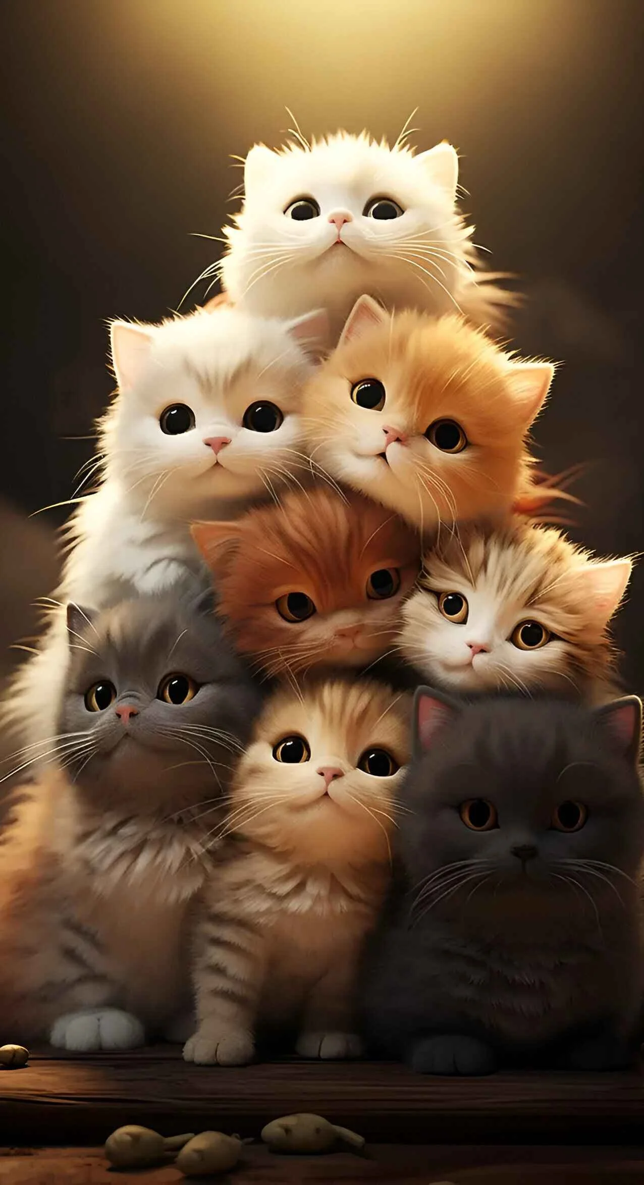 Hình nền mèo 3D cute 4K