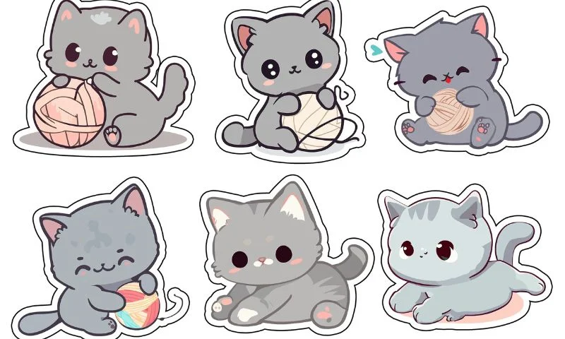 20 Mẫu sticker mèo cute dễ thương được yêu thích 2026