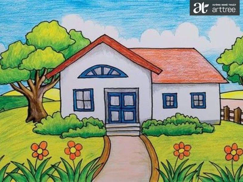 Hình ảnh: Top 10 bài vẽ tranh ngôi nhà (Nguồn tham khảo)