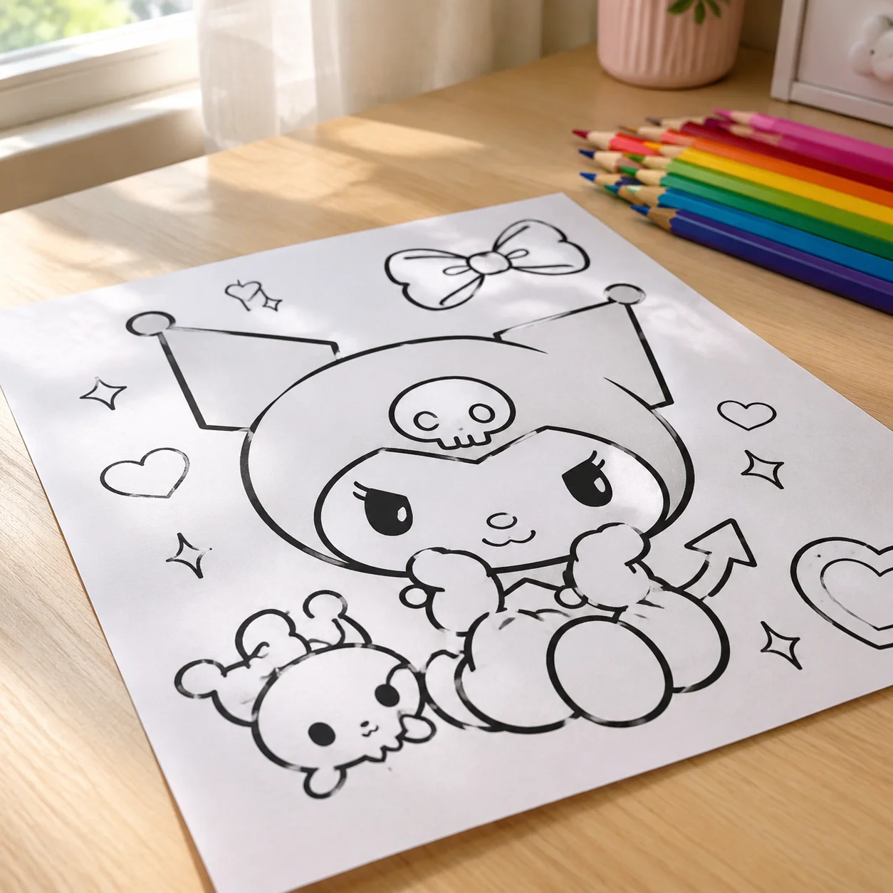 Ảnh 18 minh hoạ tranh tô màu kuromi