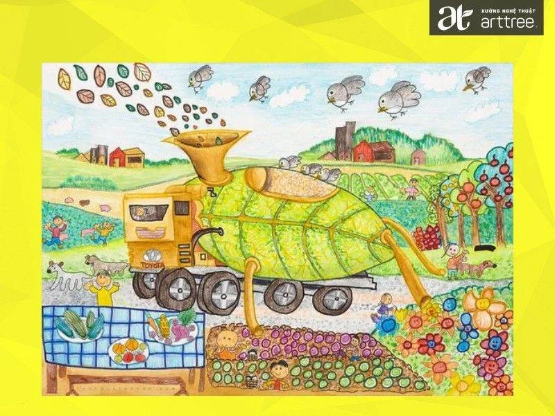 Hình ảnh tranh vẽ ý tưởng trẻ thơ (Trích nhiều nguồn)