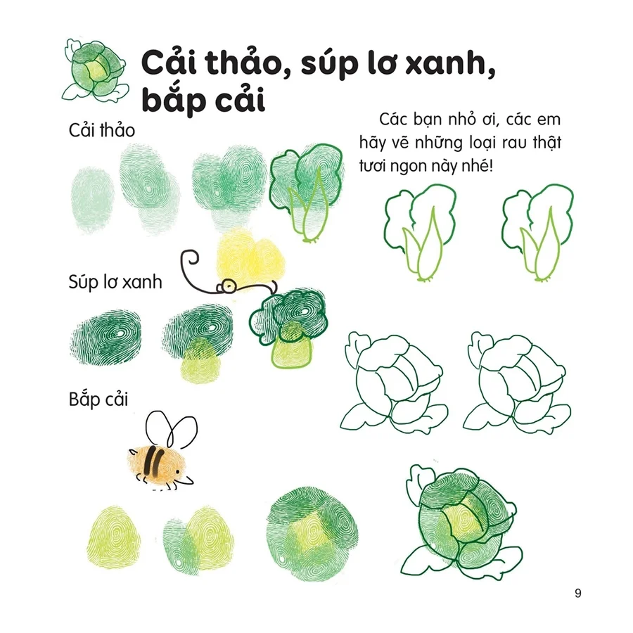 100++ Ý Tưởng Sáng Tạo Vẽ Tranh Bằng Vân Tay - Thực Vật