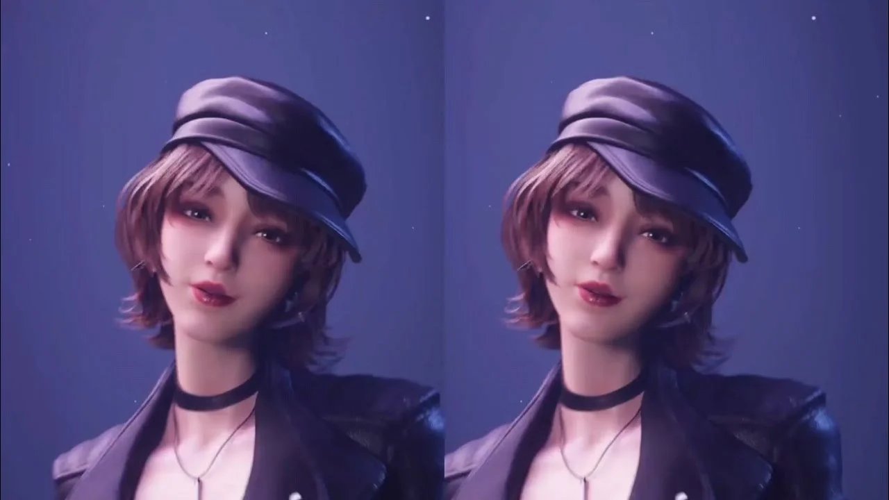 Hai nữ nhân vật game phong cách anime trên nền tím, phù hợp làm hình nền laptop đẹp