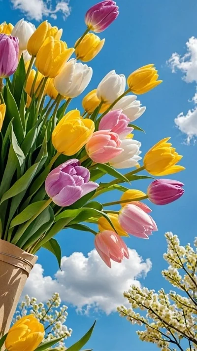 Hình nền hoa Tulip đẹp rực rỡ