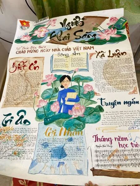 100+ mẫu trang trí báo tường 20/11 đẹp, đoạt giải cao, sáng tạo
