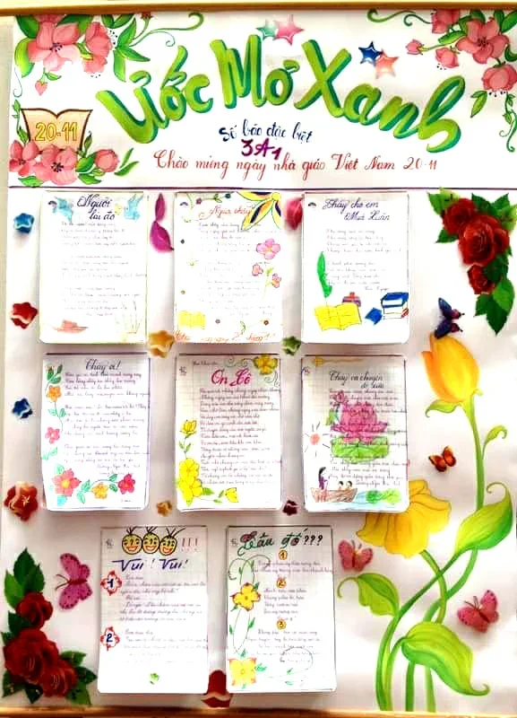 7 mẫu báo tường 20/11 đẹp, ý nghĩa, dễ đạt giải