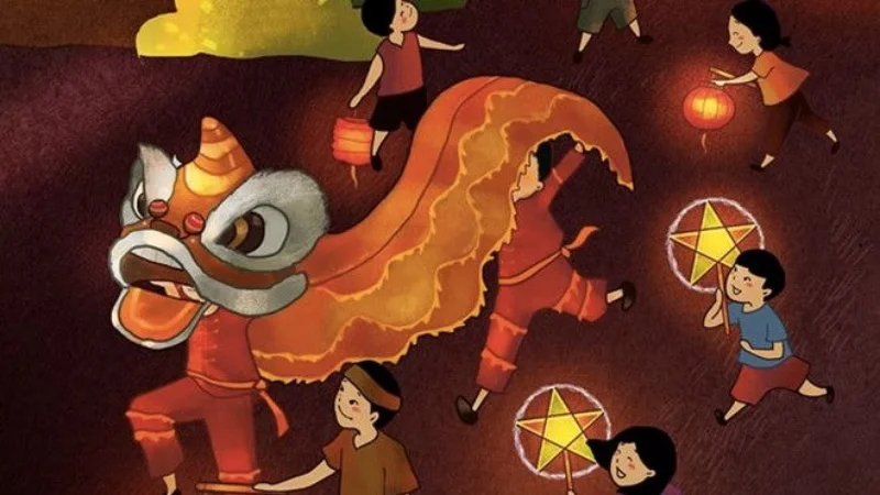 Vẽ tranh múa Lân trong đêm Trung Thu (2)