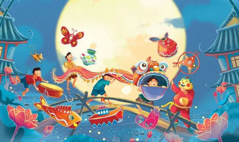 Vẽ tranh trung thu đơn giản mà đẹp, ấn tượng 2025