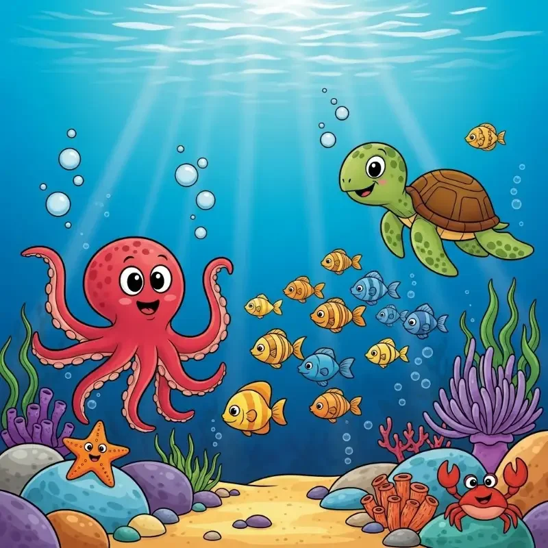 Vẽ đáy đại dương kỳ thú