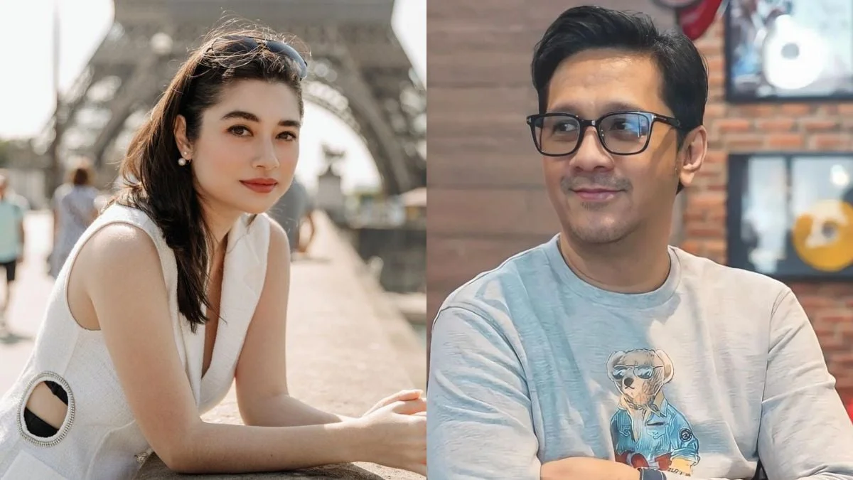 Chân dung một cặp đôi trò chuyện trong không gian ngoài trời