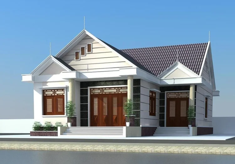 Mô hình nhà cấp 4 mái Thái 3 phòng ngủ đẹp, đầy đủ công năng