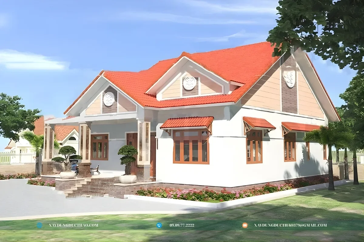 Nhà cấp 4 đẹp giữa không gian xanh sang trọng