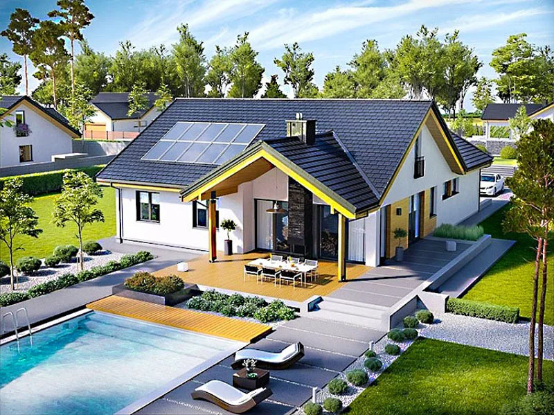 Thiết kế nhà cấp 4 5 phòng ngủ