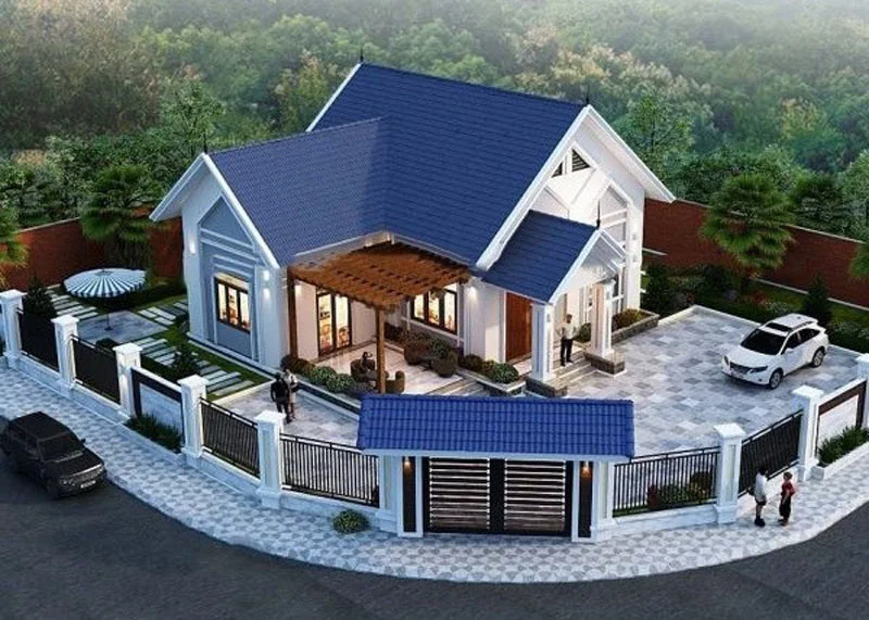 Mẫu nhà cấp 4 2 mặt tiền đẹp