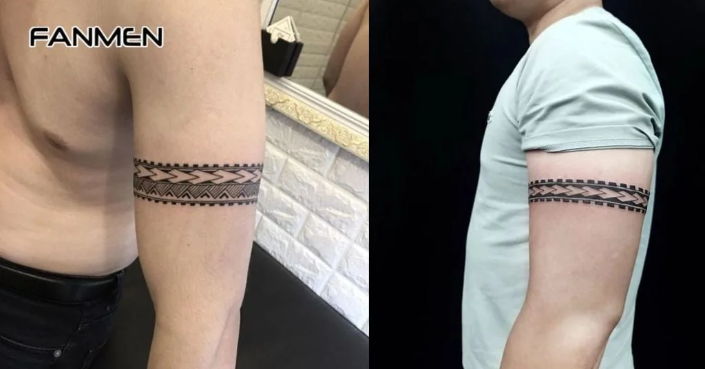 Hình xăm vòng tay họa tiết thổ cẩm độc đáo
