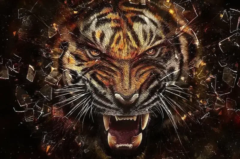 Hổ (Panthera tigris): Chúa tể Rừng xanh & Biểu tượng của Sức - hình ảnh hổ 4K: Bộ sưu tập ảnh độ phân giải cao - hình 4