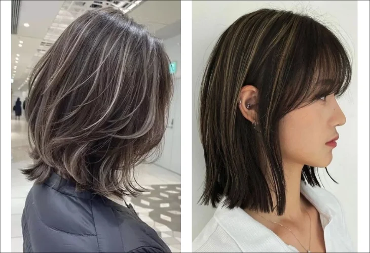 Tóc ngắn kết hợp highlight tạo điểm nhấn thu hút cho nàng cá tính