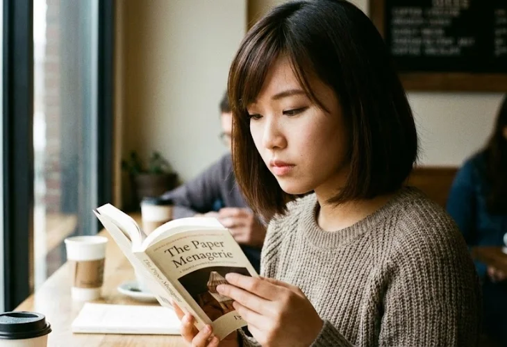 Tóc ngắn mái lệch tôn lên dáng vẻ thông minh của người con gái