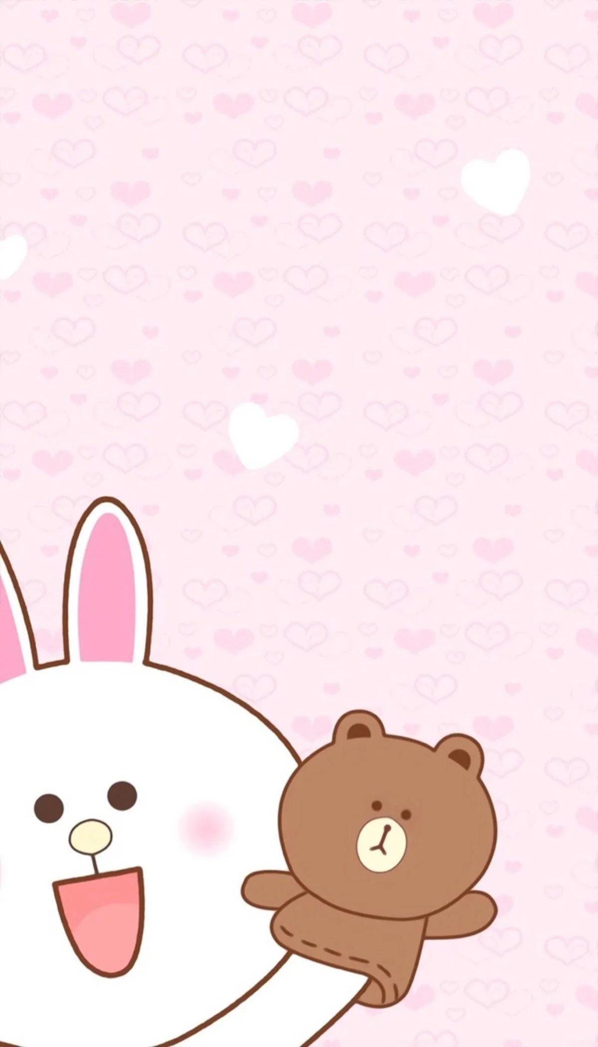 Hình nền cute thỏ Cony và gấu Brown
