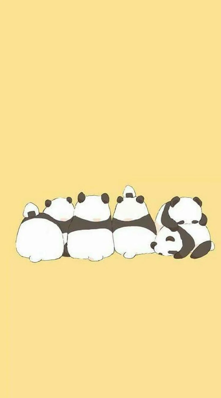 Hình nền cute đàn gấu trúc nhỏ