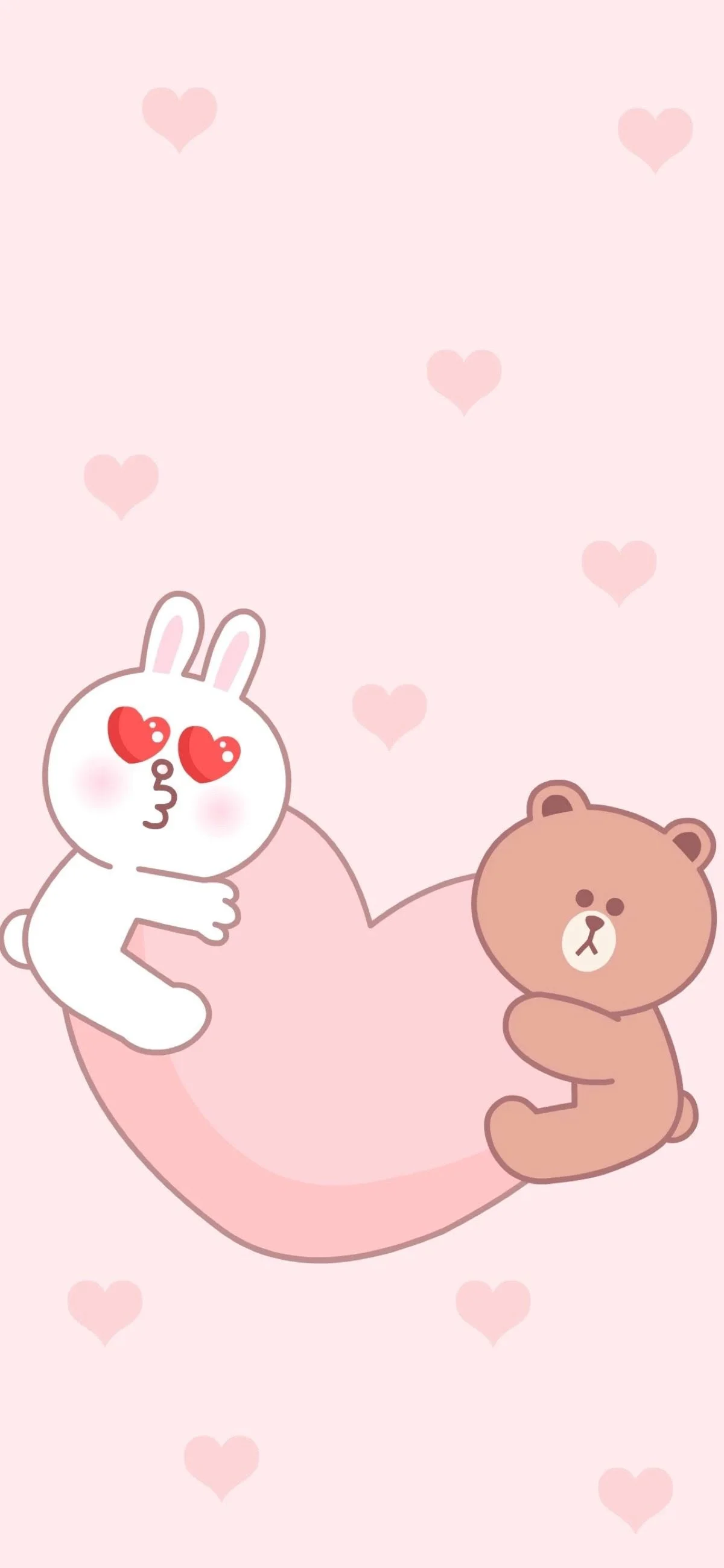 hình nền cute thỏ Cony và gấu Brown đáng yêu