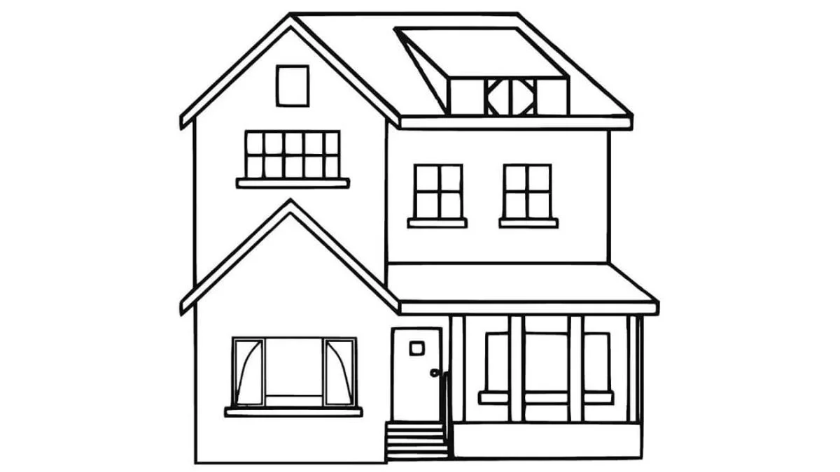 30+ cách vẽ ngôi nhà đẹp đơn giản chi tiết dễ vẽ nhất (2)