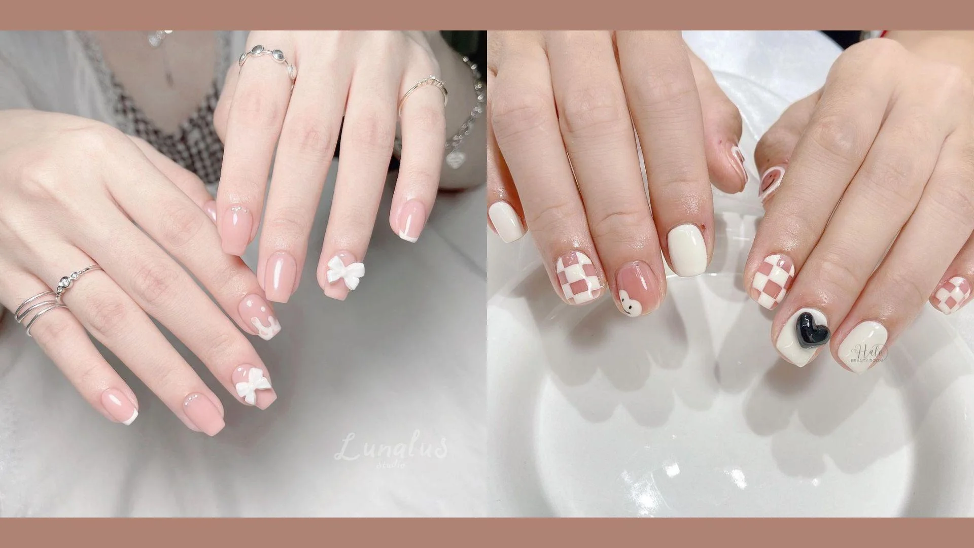 Mẫu nail xinh kiểu Hàn Quốc dễ thương
