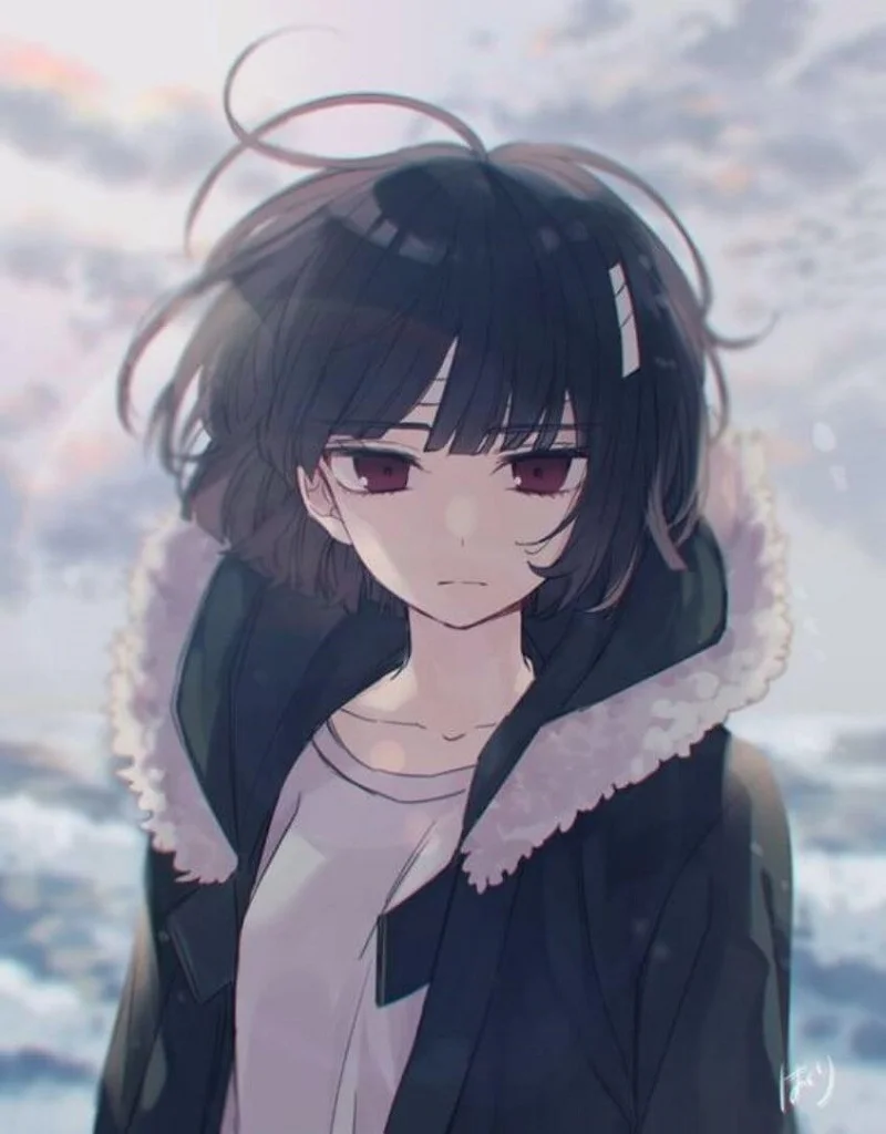ảnh anime nữ tóc ngắn ngầu