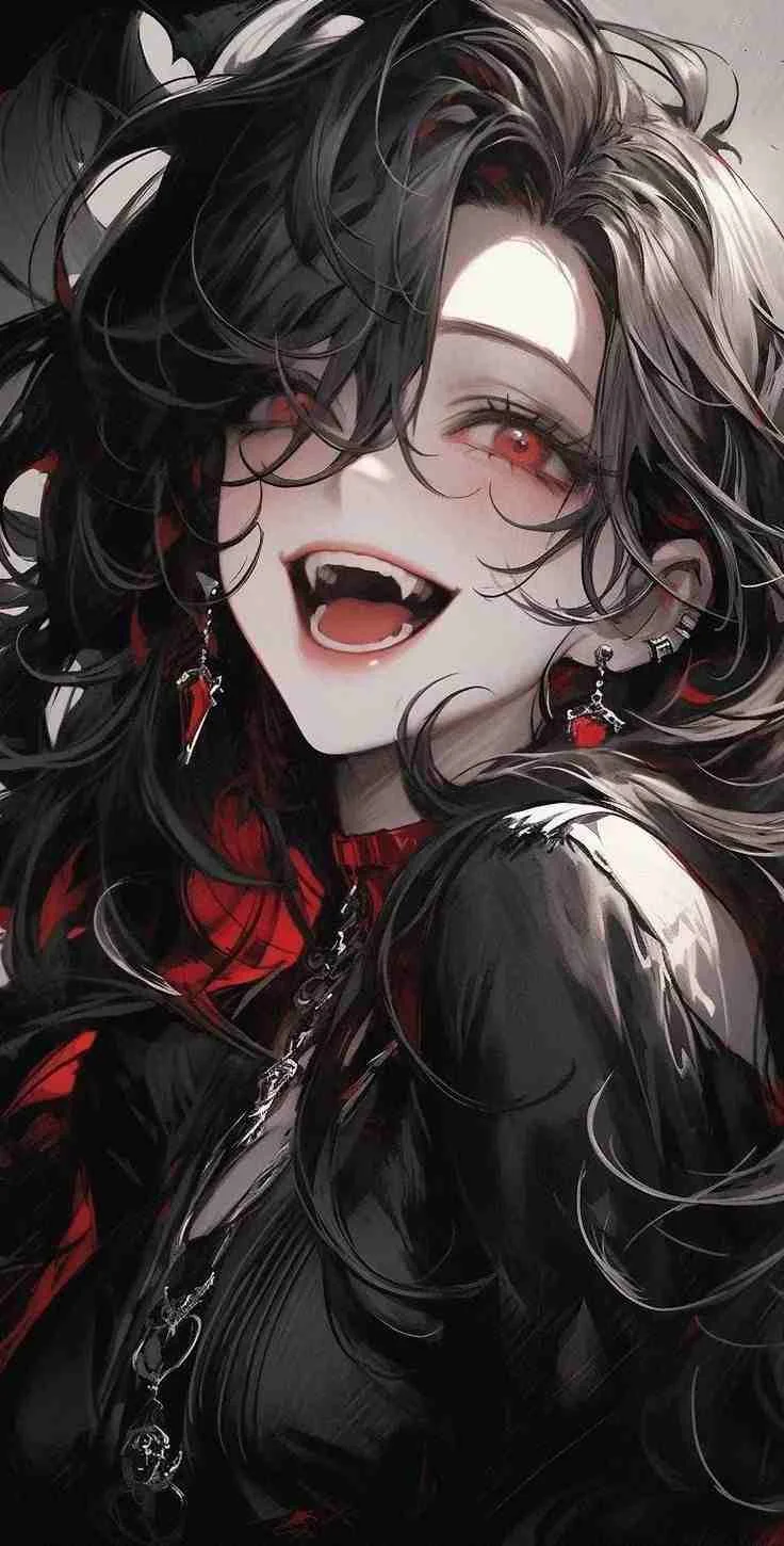 cô gái anime ma cà rồng ngầu và cá tính